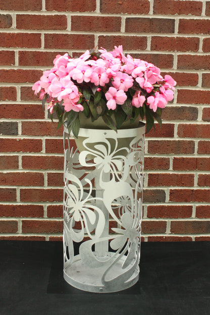 Flower Skirt Butterflies Planter – Metal Flower Pot Holder for Garden