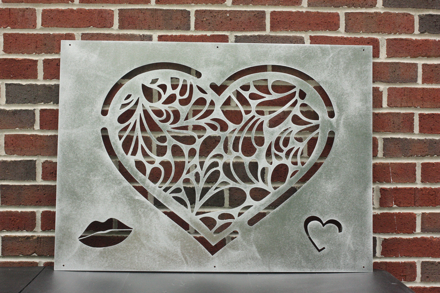 Heart Cutout Flower Skirt Planter – Romantic Metal Pot Holder